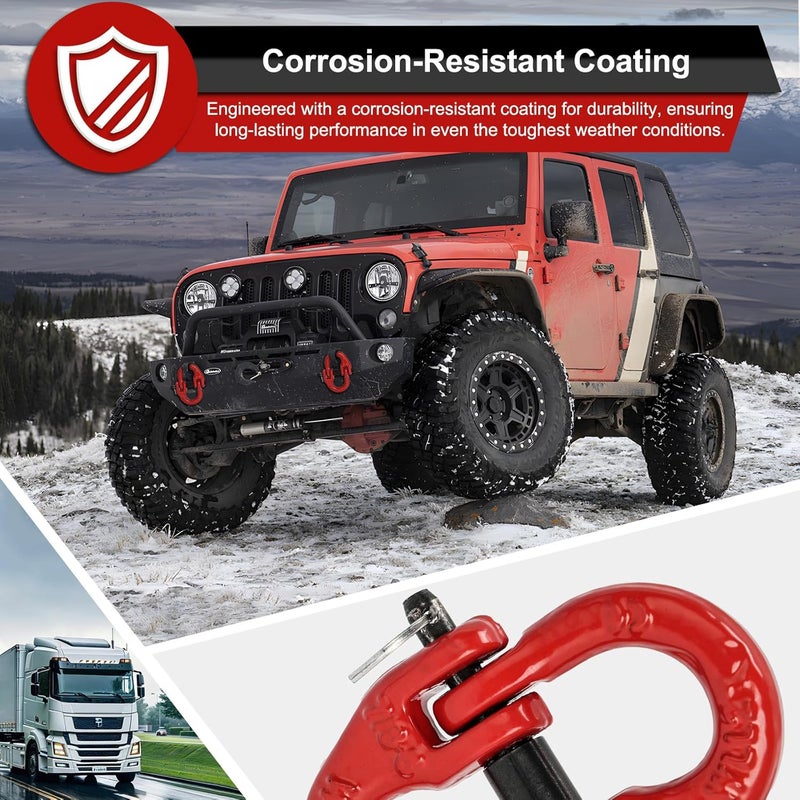 Lechansen G80 5/16" Safety Chain Connector Link, 2 Pack Heavy Duty Hammerlock Coupling Link, Tow Hitch, Tow Chain Connector for Towing, Lifting, Trucks & Trailers - Image 5